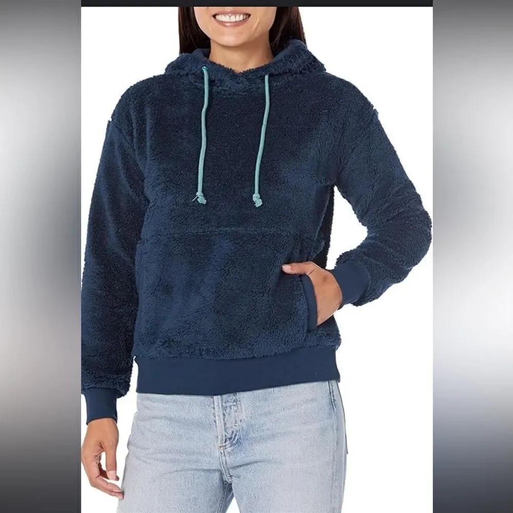 EXCELLENT CONDITION WOMEN’S CARVE DESIGNS BRIE SHERPA NAVY HOODIE SIZE XL